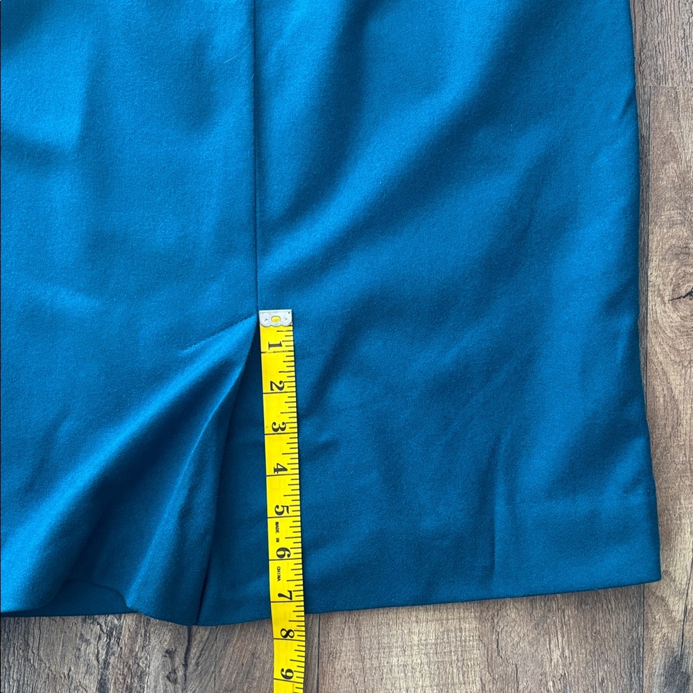 Pendleton Teal Vintage Wool Tailored Pencil Skirt size 10 - Picture 9 of 10